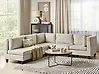Modular Corner Sofa 5 Seater UNSTAD Fabric Light Beige Left Hand