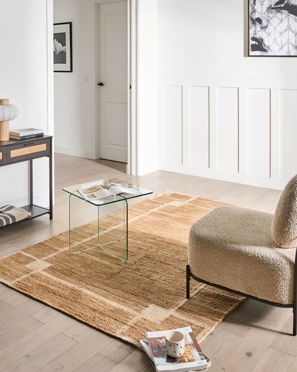 Gulvtæppe GONDIA Lys Beige 160 x 230 cm Jute