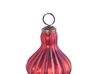 Set of 4 Glass Baubles Red BRILLANT_899328