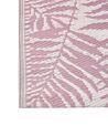 Venkovní koberec 120 x 180 cm palmové listy růžové KOTA_766258