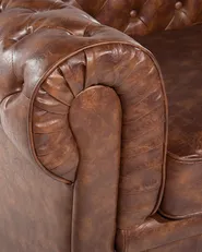 Armchair CHESTERFIELD Faux Leather Golden Brown_537670