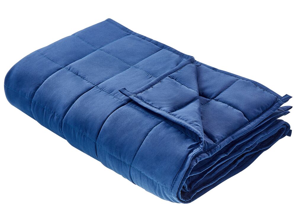 4kg Weighted Blanket 100 x 150 cm Navy Blue NEREID Beliani
