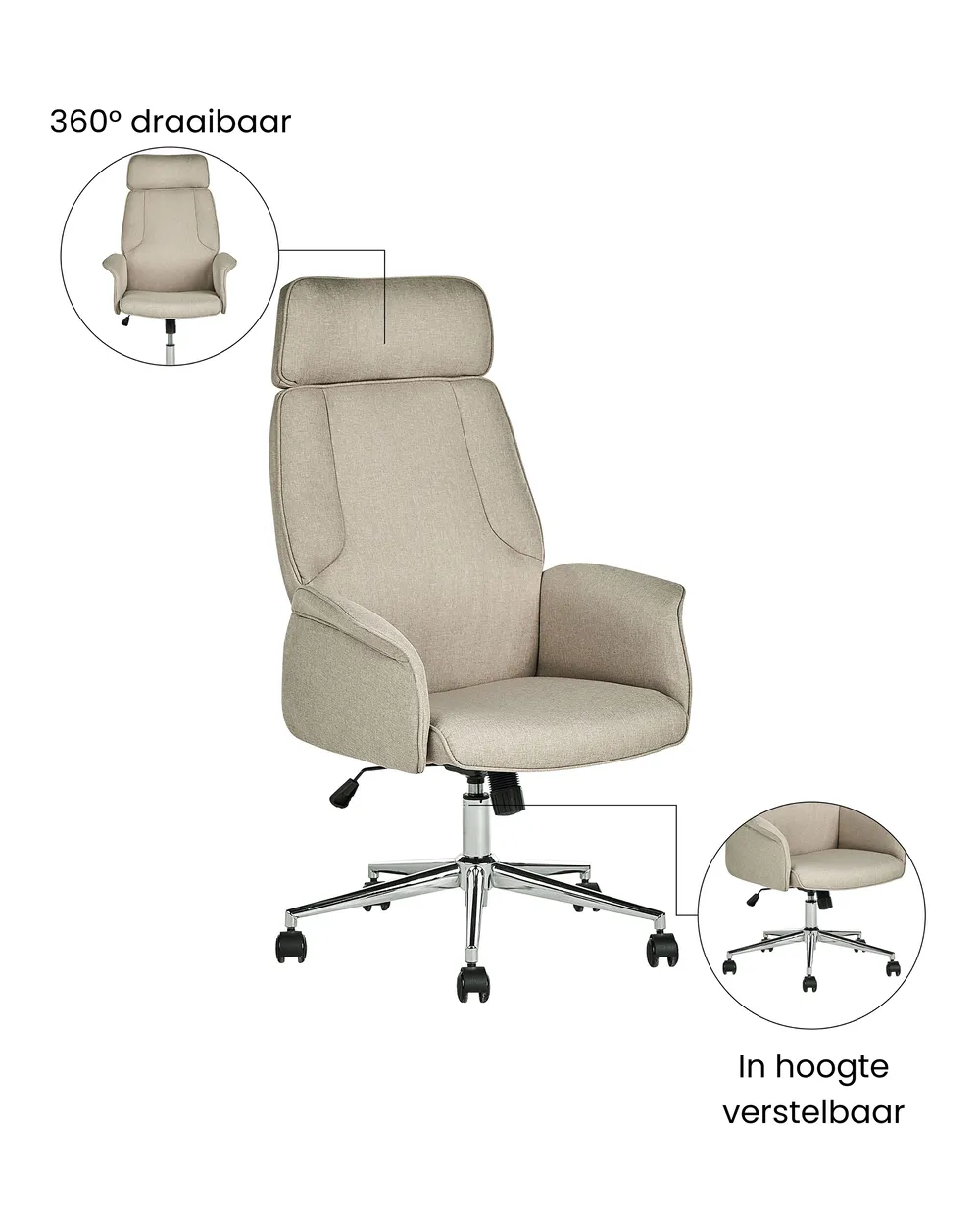 Bureaustoel PILOT Beige_1036671