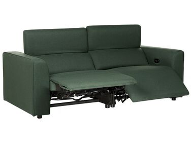 Fabric Electric Recliner Sofa with USB Port Green ULVEN