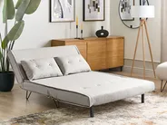 Sofa Bed 2 Seater VESTFOLD Fabric Light Grey_930428