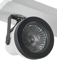 Faretto a 3 luci BARO Regolabile Metallo Bianco_828932