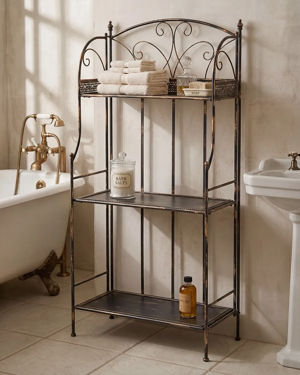 Regal VILLADOSE Metall 117 cm 60 cm Schwarz