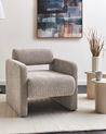 Fauteuil HALLSBERG Bouclé Taupe