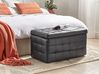 Faux Leather Storage Ottoman Black MICHIGAN_707011