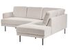 Left Hand 4 Seater Fabric Corner Sofa Beige BREDA_885871