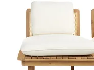 Conjunto de jardín con mesa 4 plazas ACCADIA Madera de acacia certificada Beige claro_952784