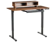Biurko regulowane elektrycznie LUCAMA 120 cm 60 cm Z portem USB Brązowy/ czarny_1030967