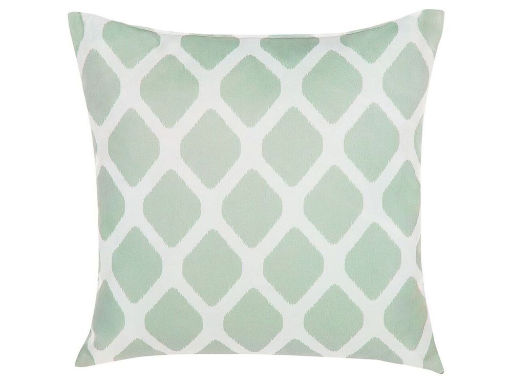 Cuscino decorativo KALAMOS Trama geometrica 40 x 40 cm Verde menta