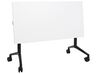 Folding Office Desk with Casters 120 x 60 cm White and Black CAVI_922103