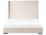 Bed Velvet LUBBON 160 x 200 cm (EU King Size) Off-White_882165