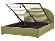 Ottoman Bed VAUCLUSE Boucle Light Green 160 x 200 cm (EU King Size)_913146