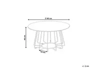 Coffee Table BERNIE Tempered Glass Black Marble_851340