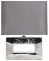 Stříbrná hedvábná noční stolní lampa ONYX_541634