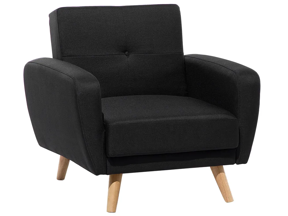 Living Room Set FLORLI Fabric Black_704198