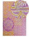 Tappeto lana rosa e giallo 140 x 200 cm AVANOS_830708