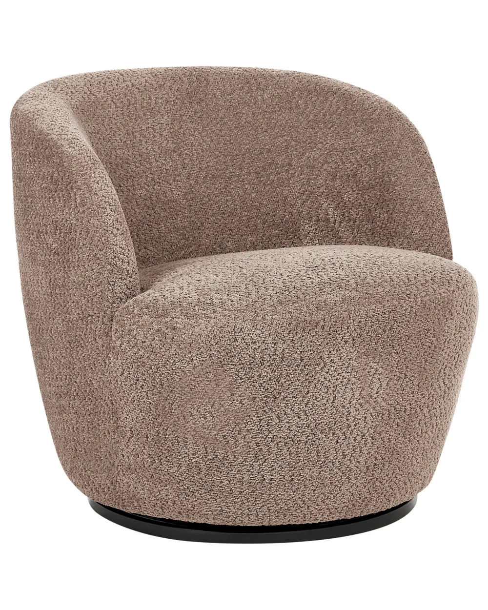 Swivel Armchair KUOLPA Chenille Taupe_1070384