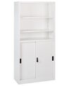 Armoire de rangement à 2 portes avec étagères blanc MUSCOVITE_929626