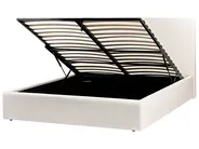Bett mit Stauraum BRENON Bouclé Cremeweiß 160 x 200 cm_980328