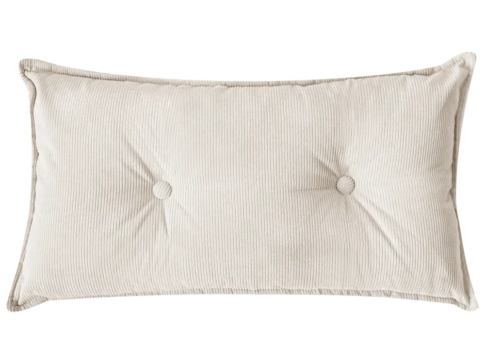 Corner Sofa 3 Seater DOLVA Corduroy Off-White Left Hand_984845