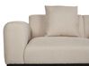 Sofa Set Leinenoptik beige / goldbraun 5-Sitzer MALMOS_931569