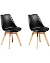 Set of 2 Dining Chairs DAKOTA II Black