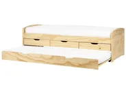 Trundle Bed Pine Wood PETIVILLE 90 x 200 cm (EU Single) Light Brown_939650