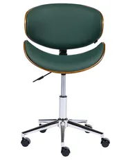 Desk Chair ROTTERDAM Faux Leather Green_1083850