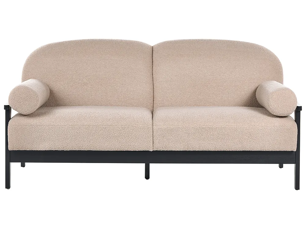 Sofa dla 3 osób PILARNE Boucle Beżowy_1159355