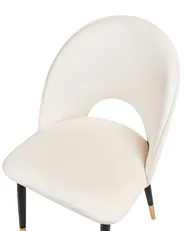 Set di 2 sedie da pranzo MAGALIA Velluto Beige chiaro_847681