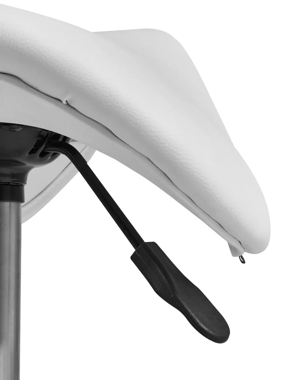 Saddle Stool DUMONT Faux Leather White_1006927