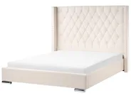 Bed Velvet LUBBON 160 x 200 cm (EU King Size) Off-White_882163