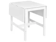 Extending Dining Table VERA White 60/120 cm 74 cm Pine Wood_1076363