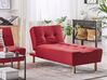 Chaise longue de terciopelo rojo ALSTEN_806849