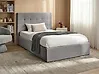 Ottoman Bed LORIENT Fabric Grey 120 x 200 cm (EU Small Double)