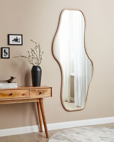 Wooden Wall Mirror 79 x 180 cm Light BIOLLET