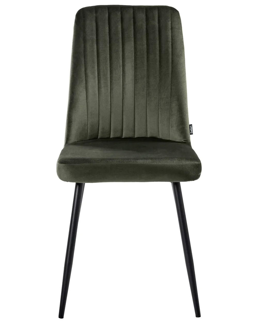 Set of 4 Dining Chairs KIRBY Velvet Dark Green_1024771