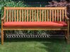 Zahradní lavice 160 cm s červeným polštářem VIVARA_774802