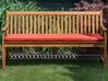 Acacia Wood Garden Bench 160 cm with Red Cushion VIVARA_774802