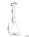 Závesná lampa čierno-zlatá MACKENZIE_692610