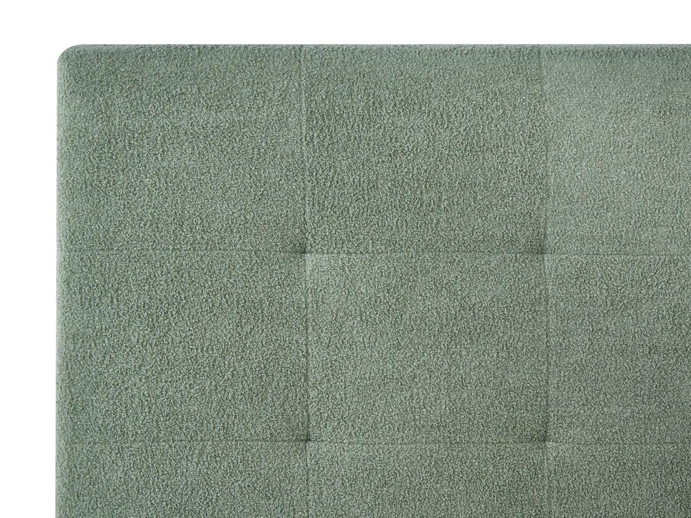 Bett mit Stauraum LORIENT Bouclé Grün 160 x 200 cm_1040319