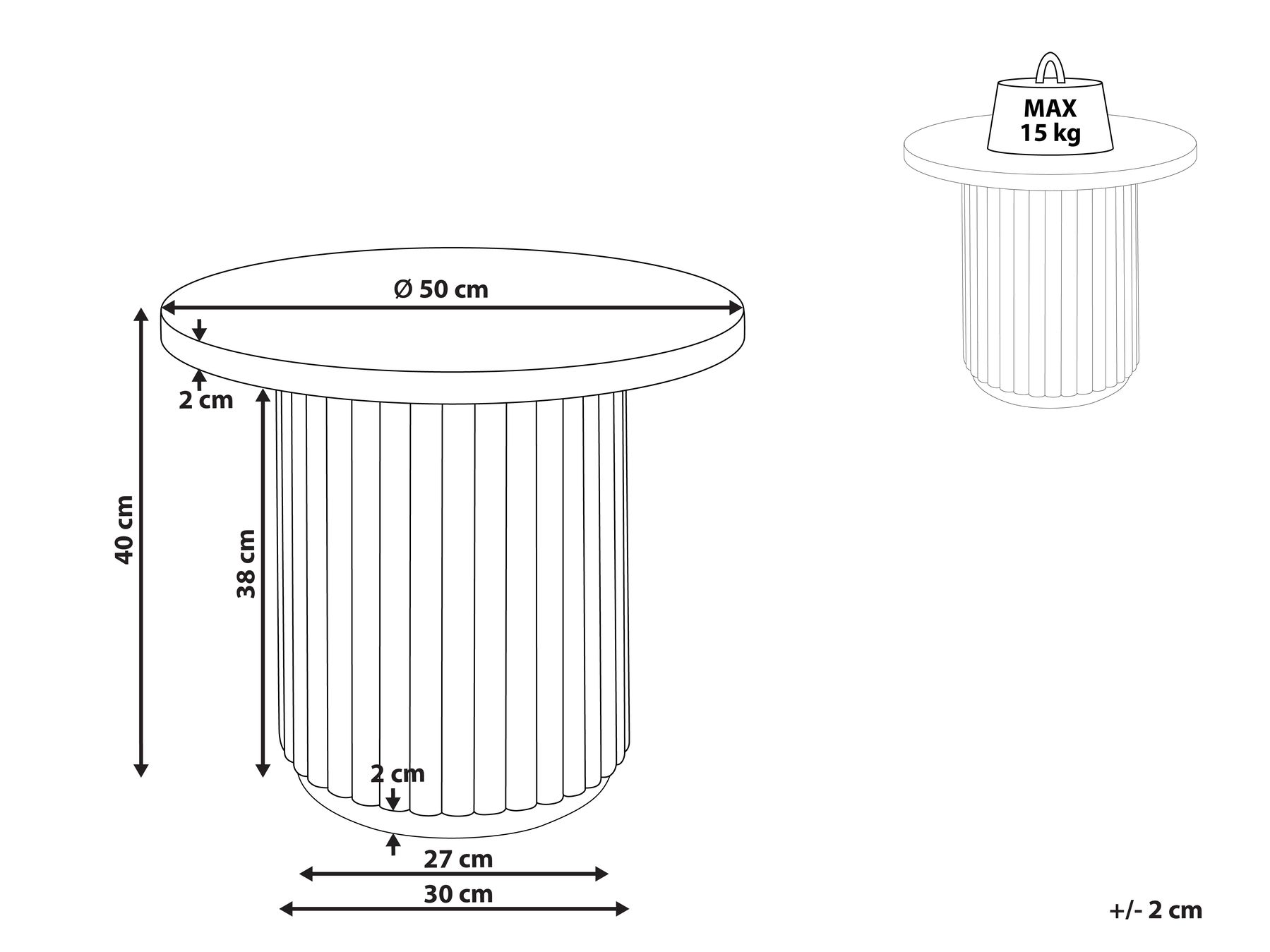 Mango Wood Coffee Table Light LEMONT_906619