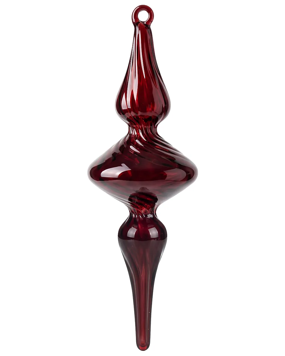 Conjunto de 6 bolas de Navidad SNOWGLOBE Vidrio Rojo oscuro_1192053