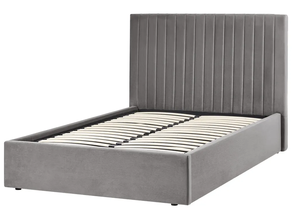 Ottoman Bed VION Velvet Grey 120 x 200 cm (EU Small Double)_1062860