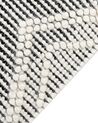 Teppich Wolle weiß / schwarz 160 x 230 cm geometrisches Muster PAZAR_855571