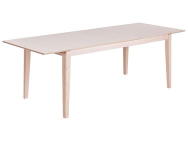 Eettafel uitschuifbaar licht hout 180/240 x 90 cm CROSBY